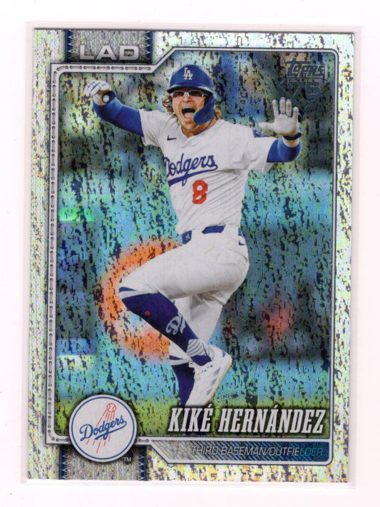 2026 Topps Kiké Hernández Card Topps Foil Pattern Los Angeles Dodgers #571