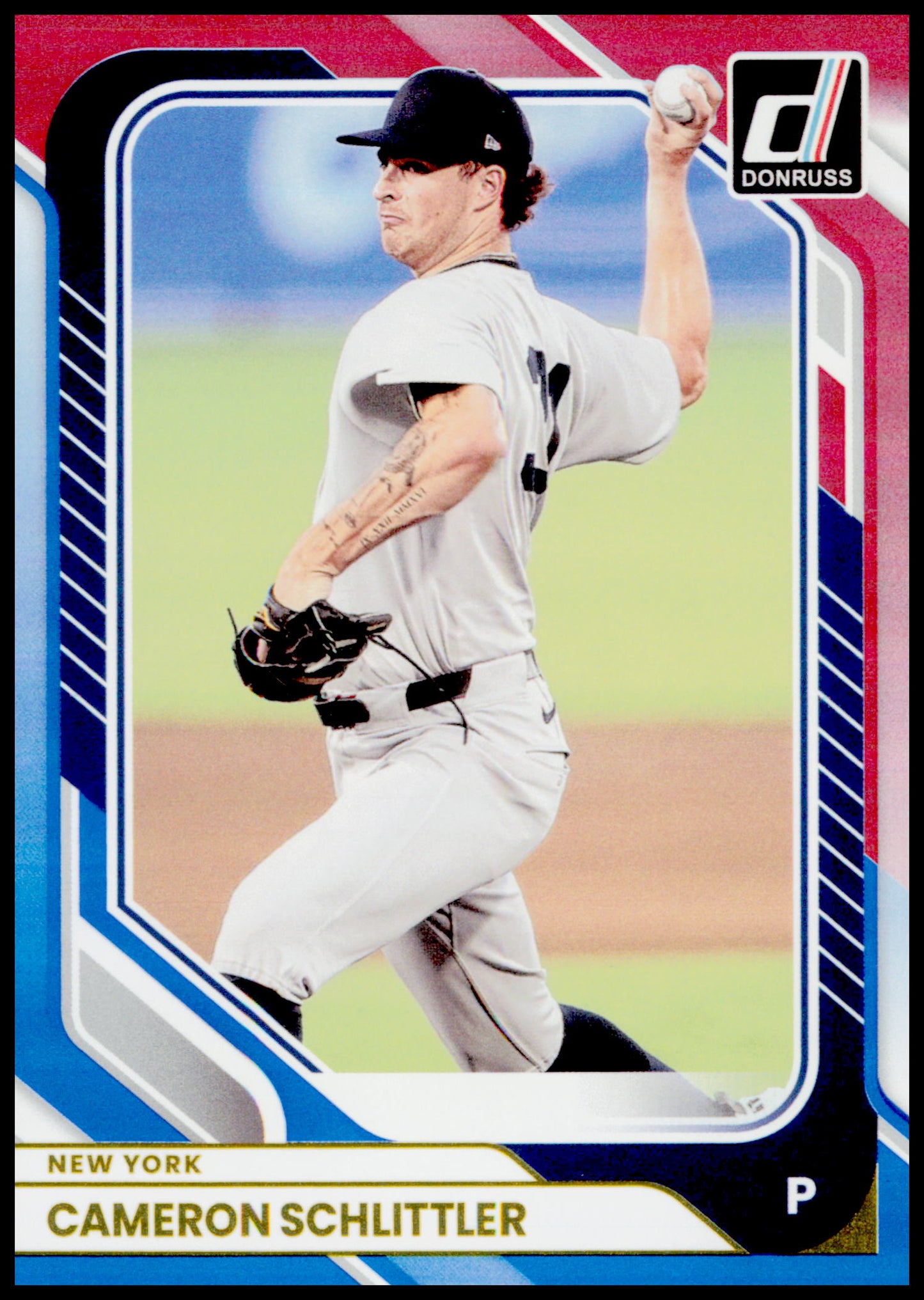 2026 Donruss Cameron Schlittler Card Red and Blue Rookie New York Yankees #97