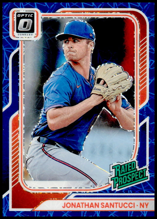 2026 Donruss Jonathan Santucci Card Optic Blue Velocity New York Mets #138