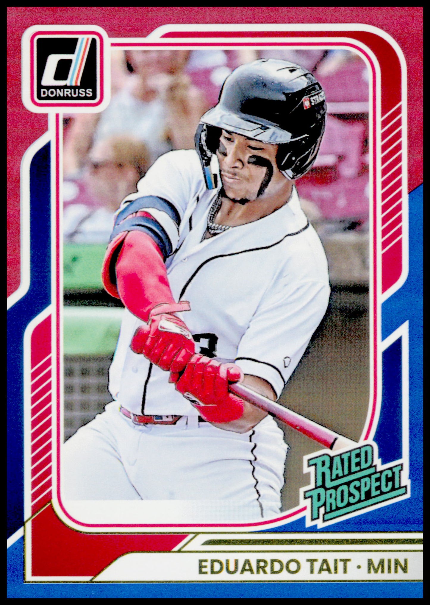 2026 Donruss Eduardo Tait Card Red and Blue Minnesota Twins #110
