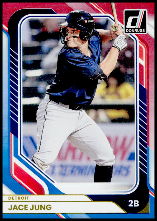 2026 Donruss Jace Jung Card Red and Blue Detroit Tigers #40