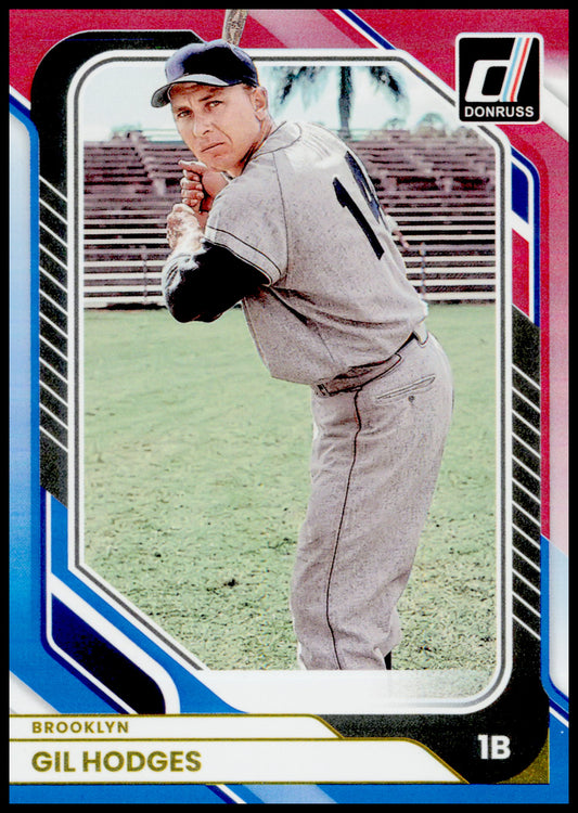 2026 Donruss Gil Hodges Card Red and Blue Brooklyn Dodgers #26