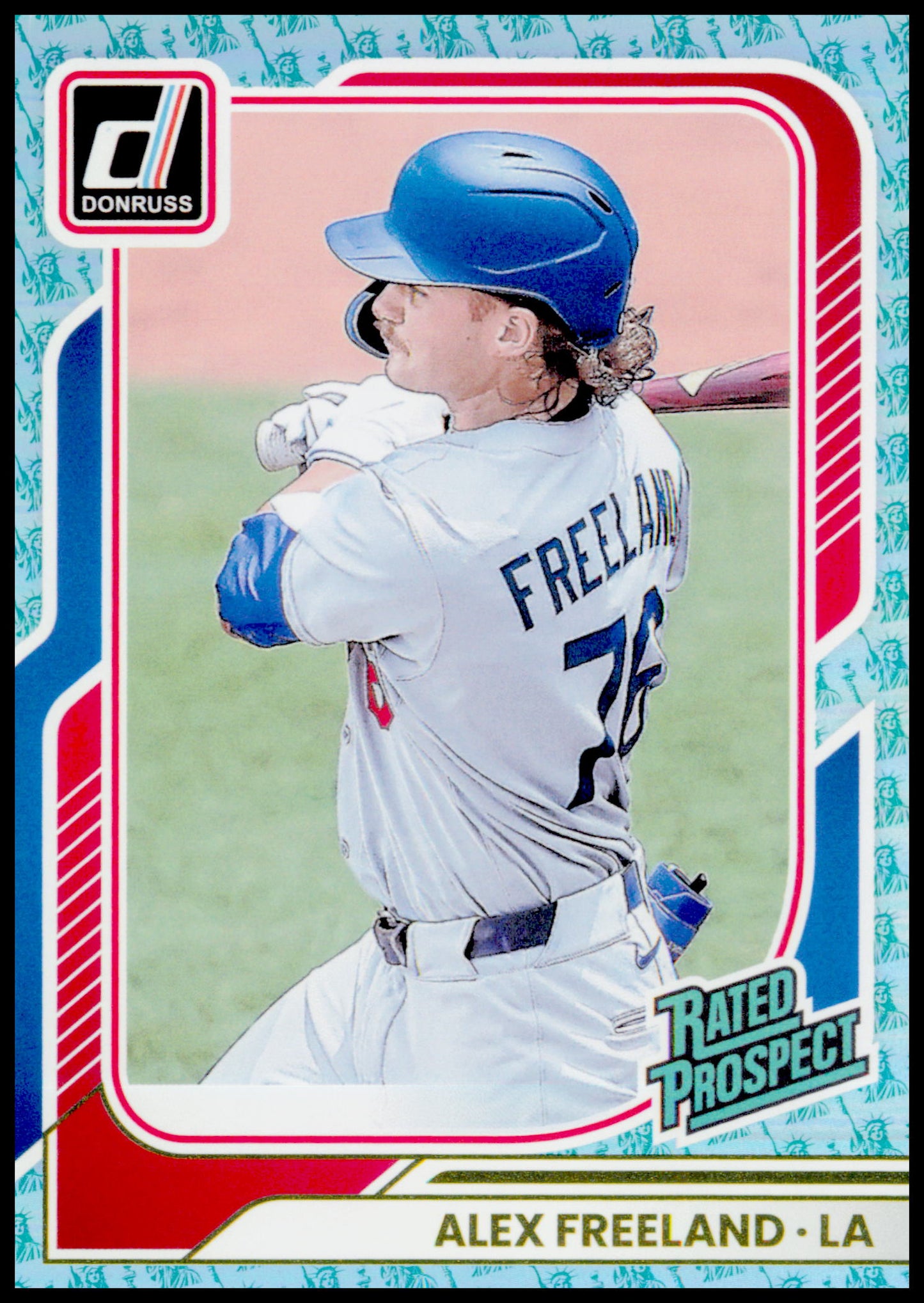 2026 Donruss Alex Freeland Card Liberty Rookie Los Angeles Dodgers #169