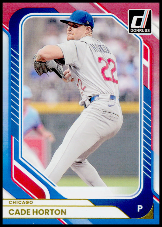 2026 Donruss Cade Horton Card Red and Blue Chicago Cubs #25