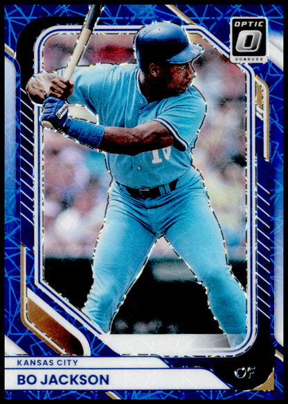 2026 Donruss Bo Jackson Card Optic Blue Velocity Kansas City Royals #82