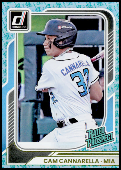 2026 Donruss Cam Cannarella Card Liberty Miami Marlins #151