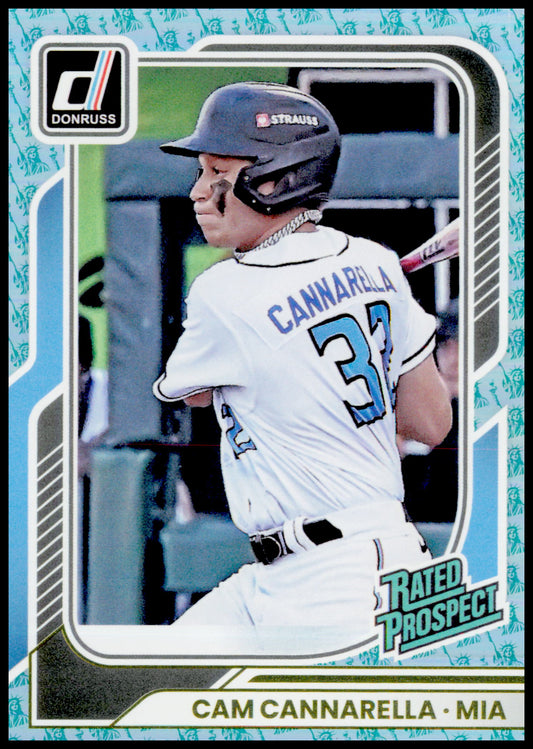 2026 Donruss Cam Cannarella Card Liberty Miami Marlins #151