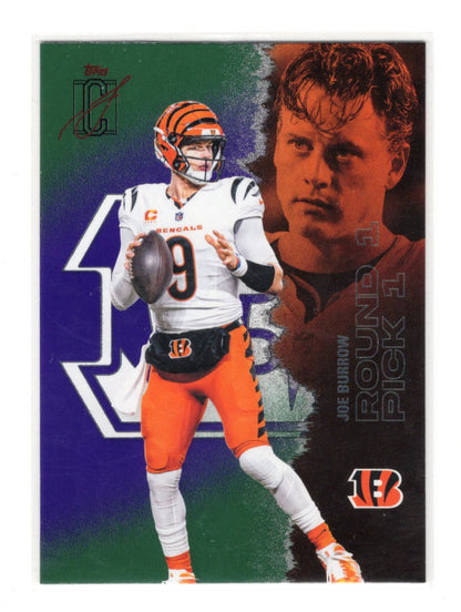 2025 Topps Signature Class Joe Burrow Card Green & Purple Cincinnati Bengals #13
