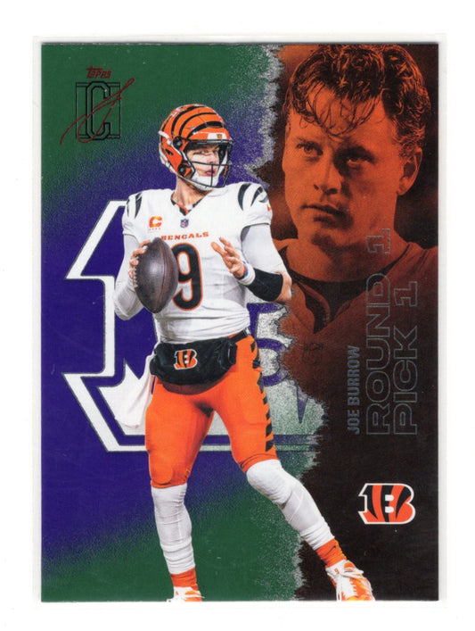 2025 Topps Signature Class Joe Burrow Card Green & Purple Cincinnati Bengals #13