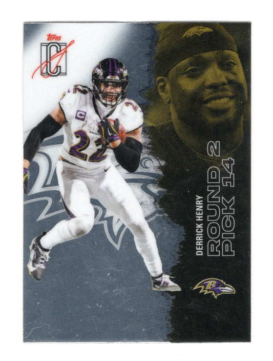 2025 Topps Signature Class Derrick Henry Card Chrome Baltimore Ravens #6