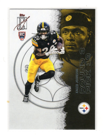2025 Topps Signature Class Kaleb Johnson Card Rookie Pittsburgh Steelers #114