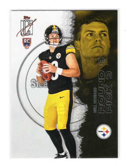 2025 Topps Signature Class Will Howard Card Rookie Pittsburgh Steelers #107