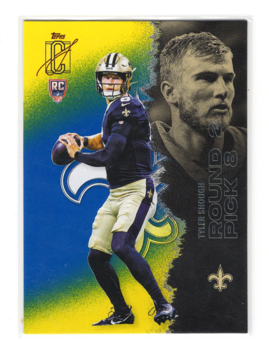 2025 Topps Signature Class Tyler Shough Card Blue & Yellow Rookie  Saints