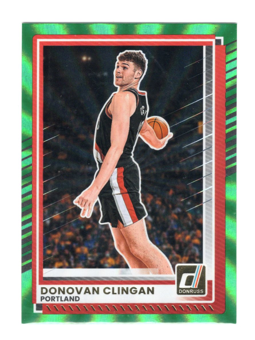 2025-26 Donruss Donovan Clingan Green Laser Parallel #116 Portland