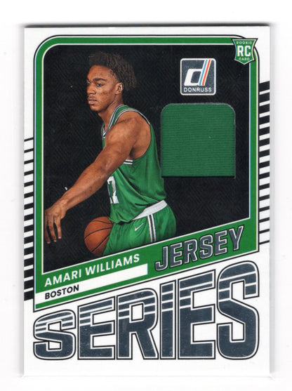 2025-26 Donruss Amari Williams Card Jersey Series Memorabilia Celtics