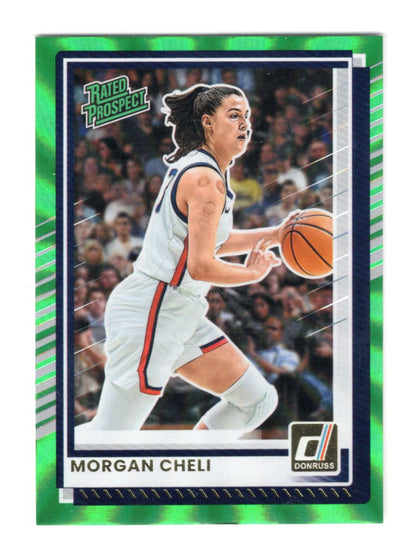 2025-26 Donruss Morgan Cheli Card Holo Green Laser prospect #61