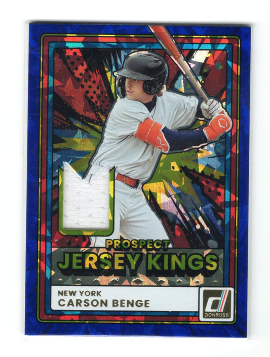 2026 Donruss Carson Benge Prospect Jersey Kings Case Hit Relic New York