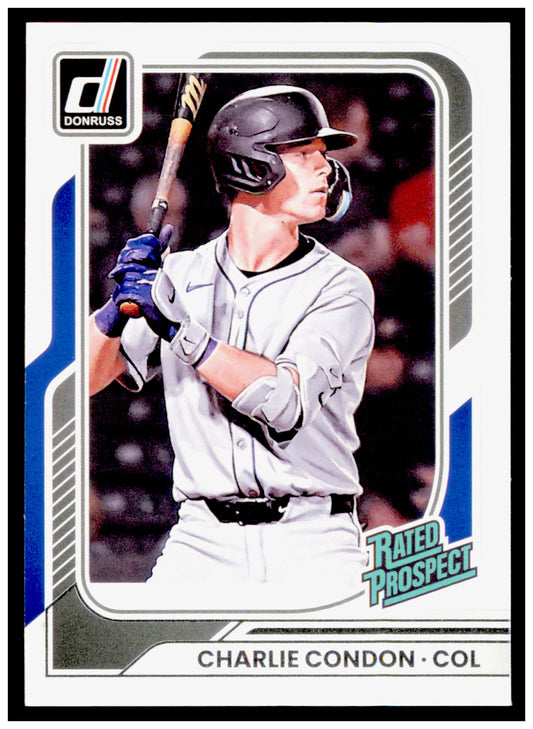 2026 Donruss Charlie Condon Card Colorado Rockies #196