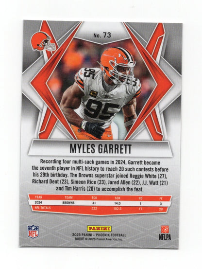 2025 Panini Phoenix Myles Garrett Card Cleveland Browns #73