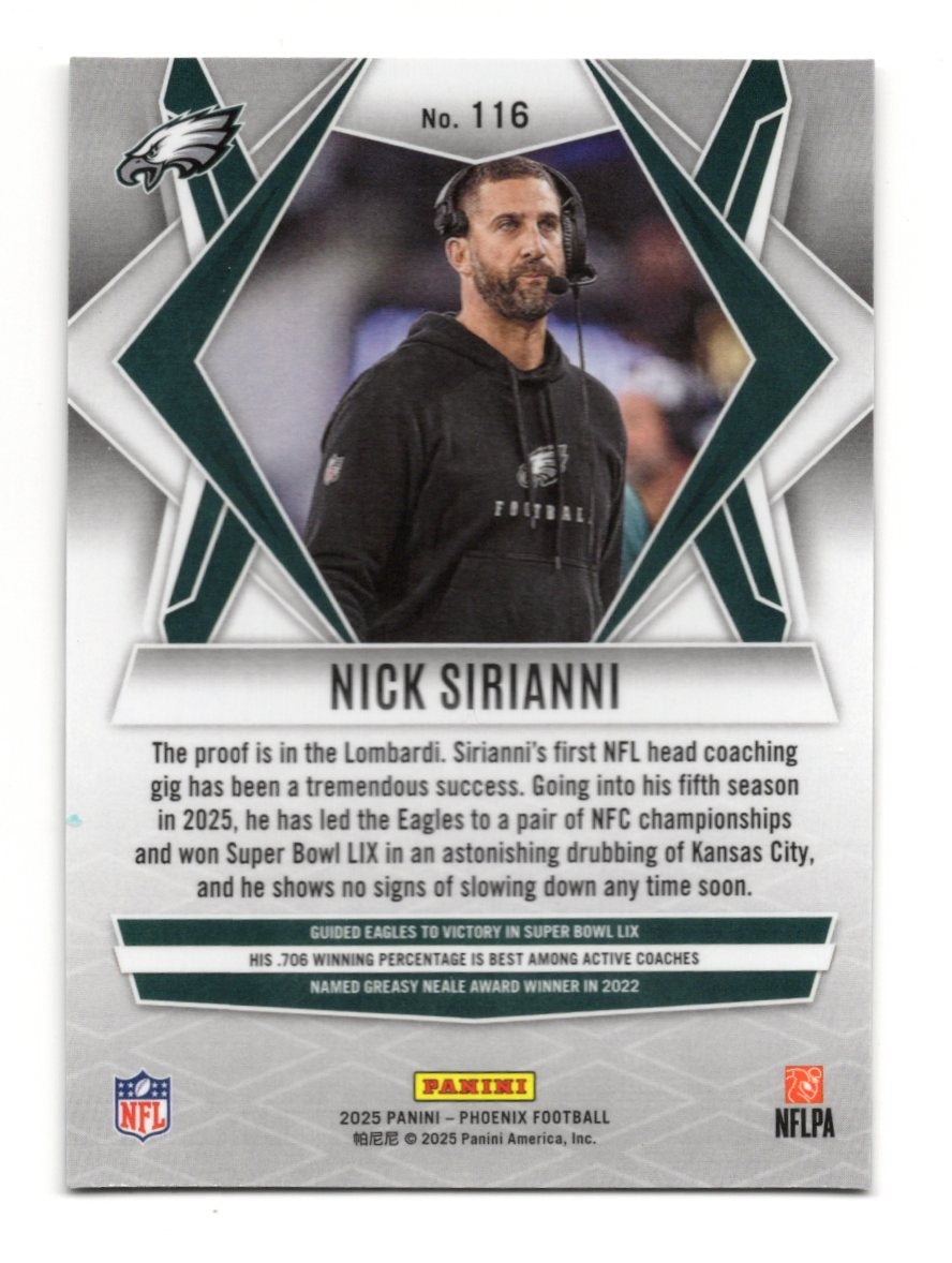 2025 Panini Phoenix Nick Sirianni Card Philadelphia Eagles #116