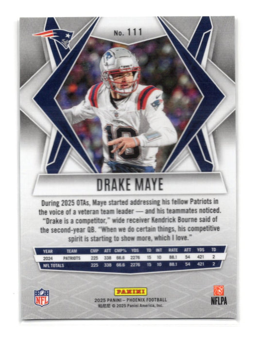 2025 Panini Phoenix Drake Maye Card New England Patriots #111