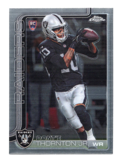 2025 Topps Chrome Dont'e Thornton Jr. Card Rookie Las Vegas Raiders #385