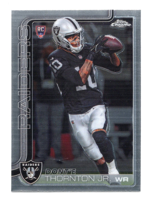 2025 Topps Chrome Dont'e Thornton Jr. Card Rookie Las Vegas Raiders #385