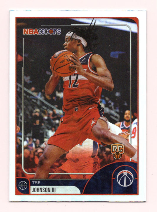 2025-26 Hoops Tre Johnson III Card Rookie Washington Wizards #226