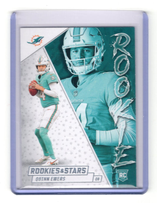 2025 Panini Rookies & Stars Quinn Ewers Card Rookie Exclusive Miami Dolphins #18