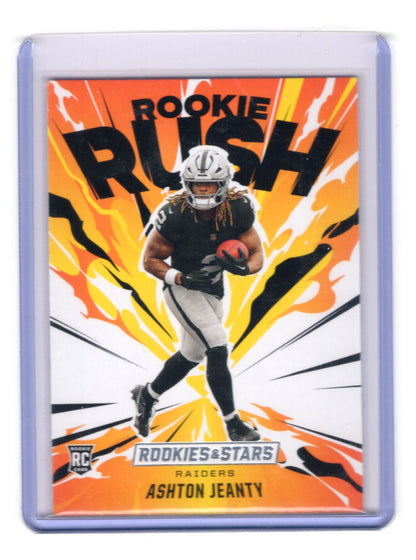 2025 Panini Rookies & Stars Ashton Jeanty Card Rookie Rush Las Vegas Raiders #1