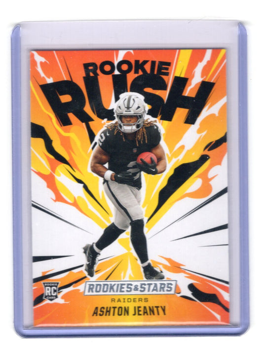 2025 Panini Rookies & Stars Ashton Jeanty Card Rookie Rush Las Vegas Raiders #1