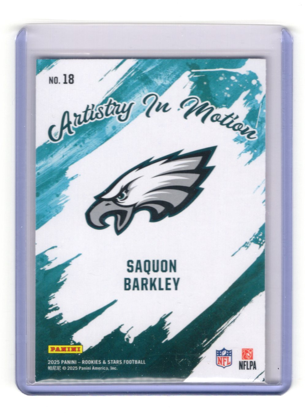 2025 Panini Rookies & Stars Saquon Barkley Card Artistry in Motion Eagles #18
