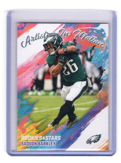 2025 Panini Rookies & Stars Saquon Barkley Card Artistry in Motion Eagles #18