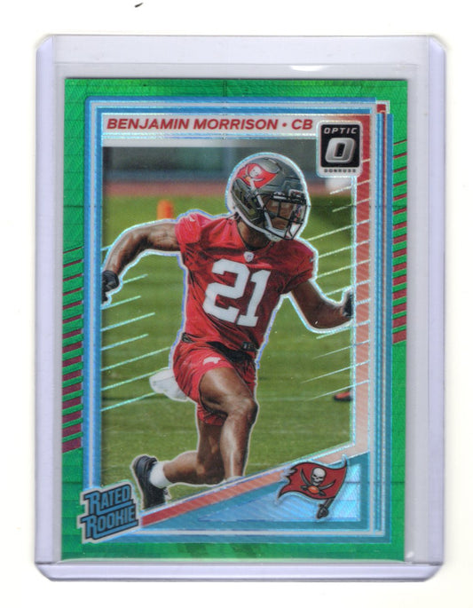 2025 Donruss Optic Benjamin Morrison Card Green Hyper Rookie  Buccaneers #236