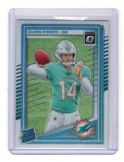 2025 Donruss Quinn Ewers Card Optic Rated Rookies Preview Holo Rookie Miami