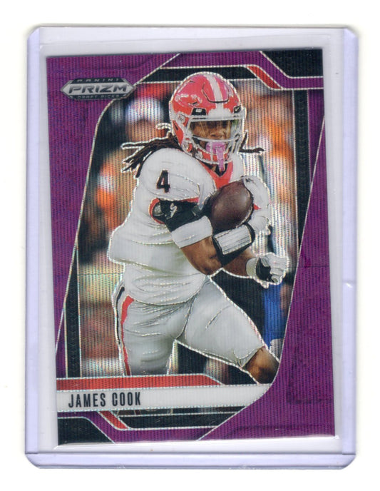 2025 Panini Prizm Draft Picks James Cook Card Prizms Purple Wave