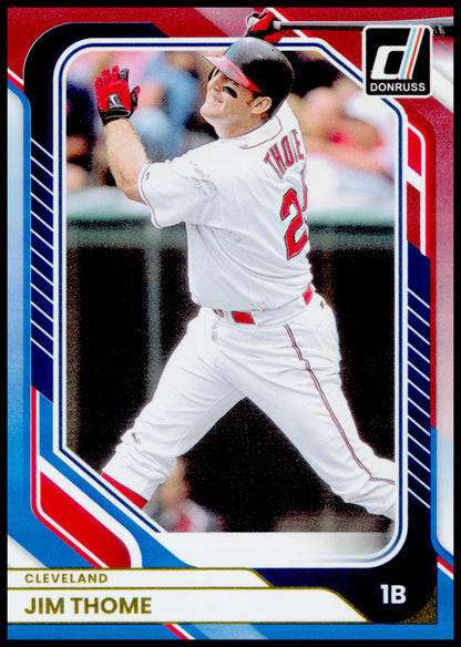 2026 Donruss Jim Thome Card Red and Blue Cleveland Indians #36