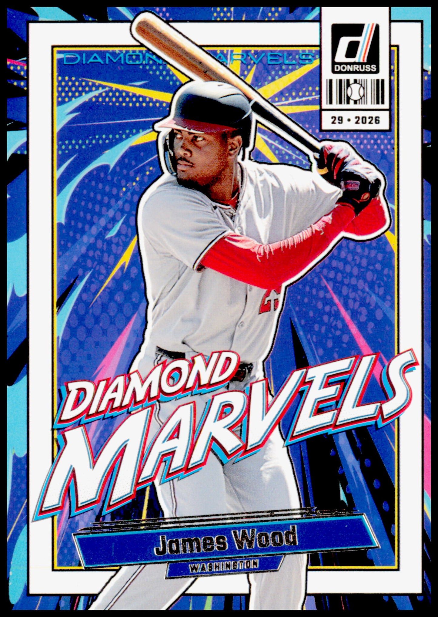 2026 Donruss James Wood Card Diamond Marvels Washington Nationals #17
