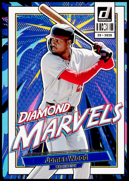 2026 Donruss James Wood Card Diamond Marvels Washington Nationals #17