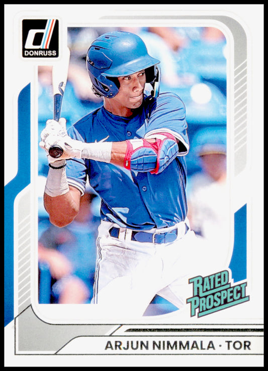 2026 Donruss Arjun Nimmala Card Toronto Blue Jays #154