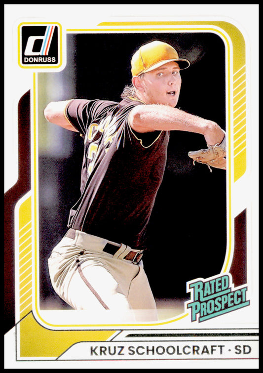 2026 Donruss Kruz Schoolcraft Card San Diego Padres #179