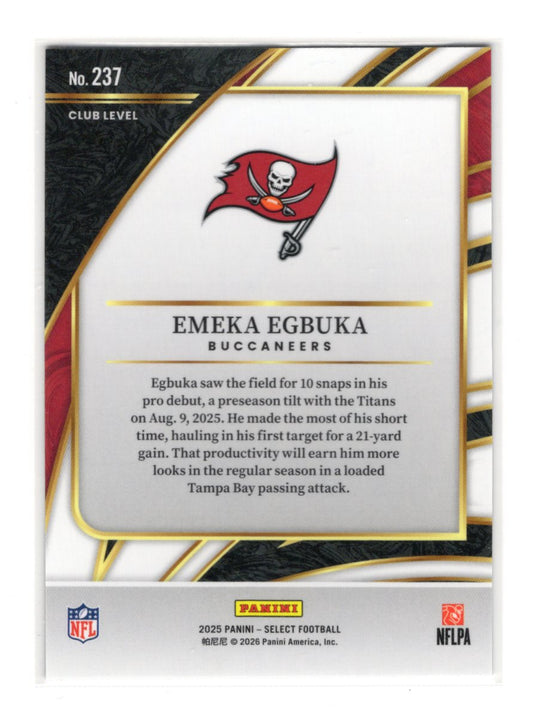 2025 Panini Select Emeka Egbuka Card Tampa Bay Buccaneers #237