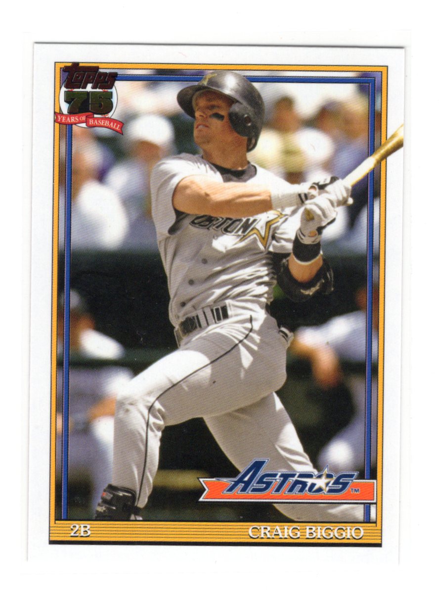 2026 Topps Craig Biggio Card 1991 Topps Baseball 35th Anniversary Houston