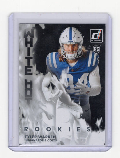 2025 Donruss Tyler Warren Card White Hot Rookies Indianapolis Colts #WHR-TWR
