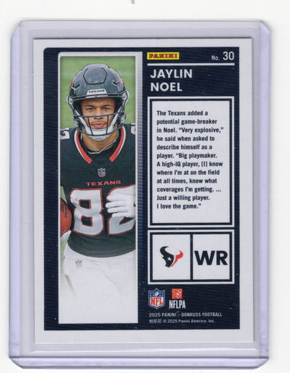 2025 Donruss Jaylin Noel Card The Rookies Houston Texans #30