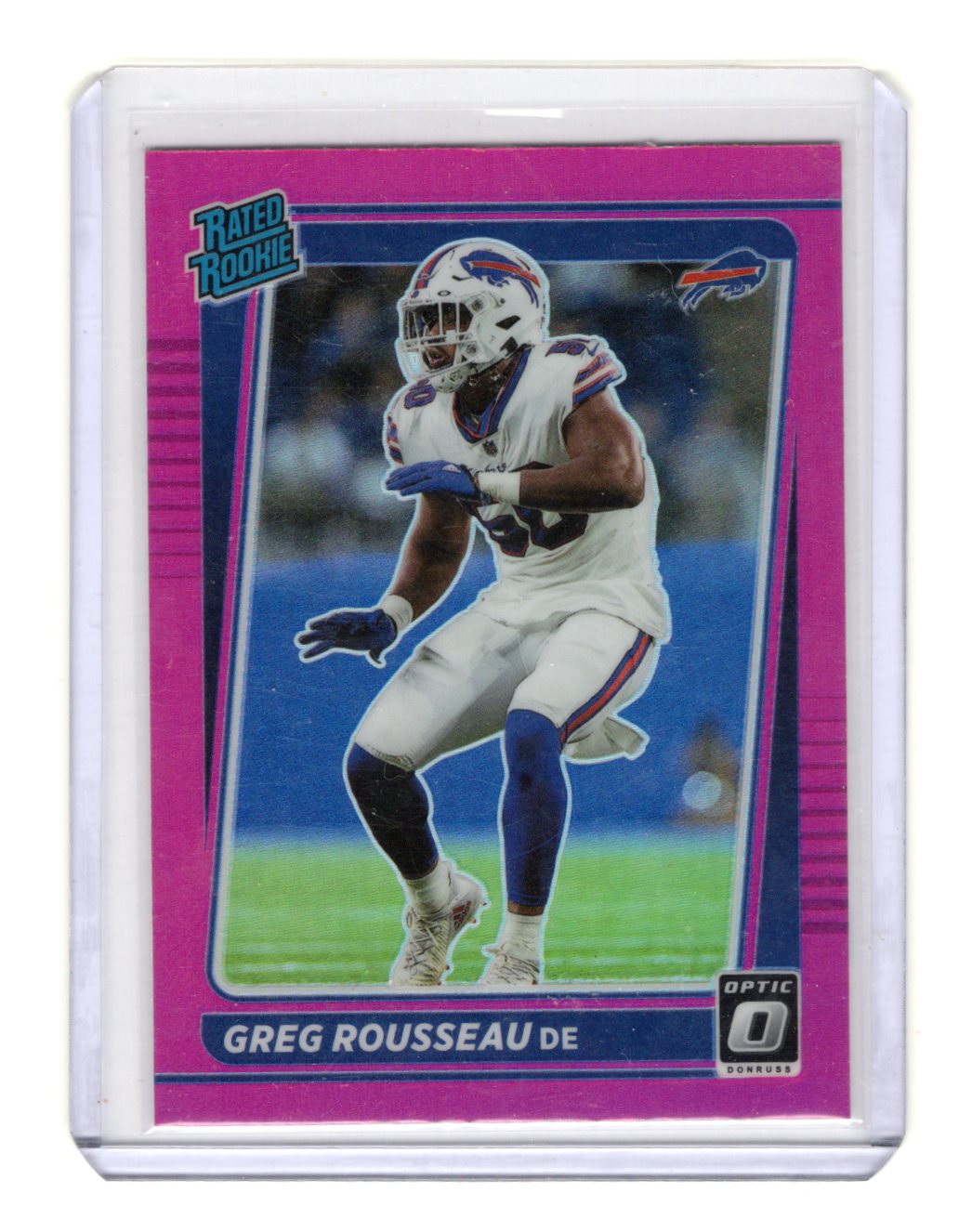 2021 Donruss Optic Greg Rousseau Card Pink Rookie Buffalo Bills #253