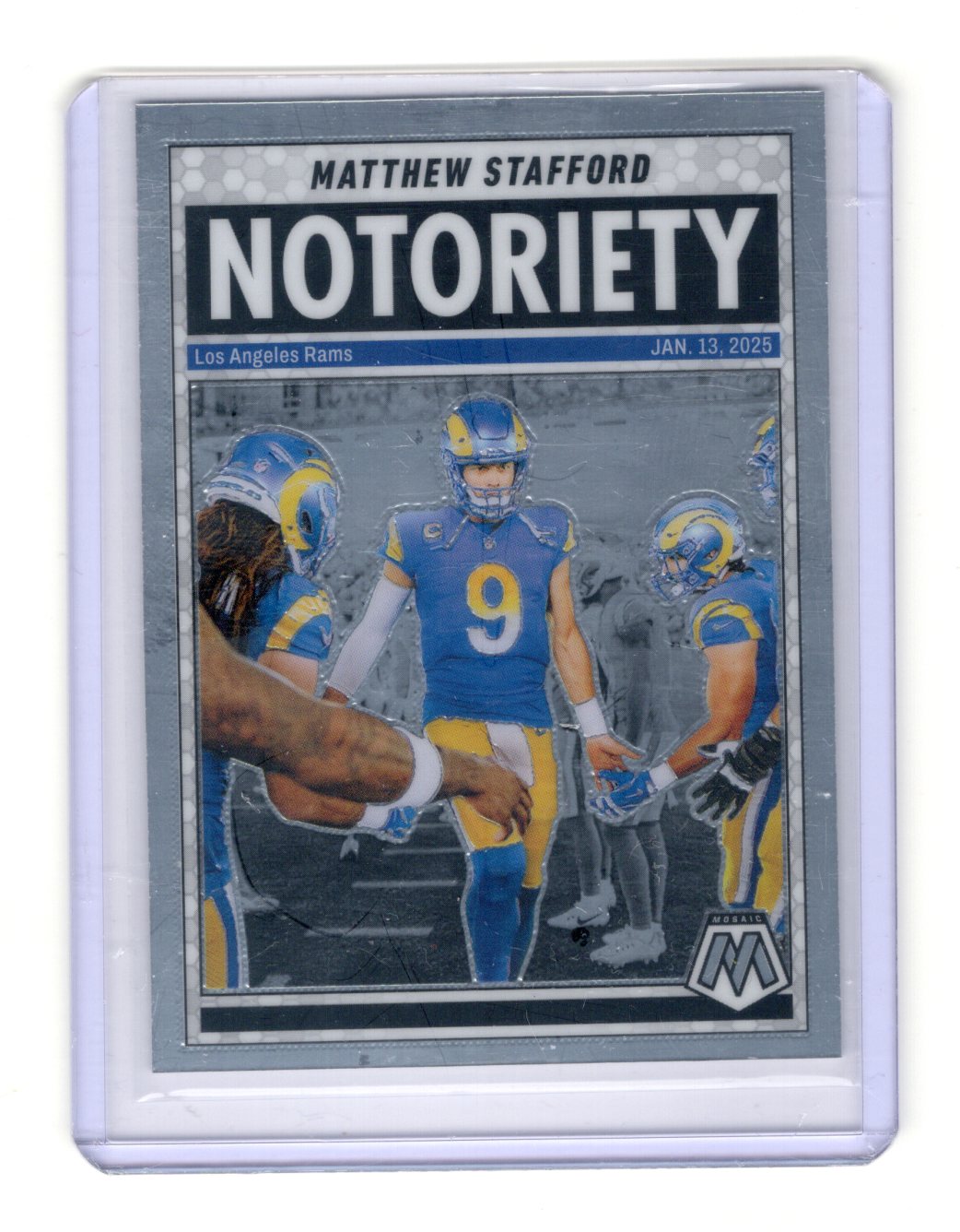 2025 Panini Mosaic Matthew Stafford Card Notoriety Mosaic Los Angeles Rams #7