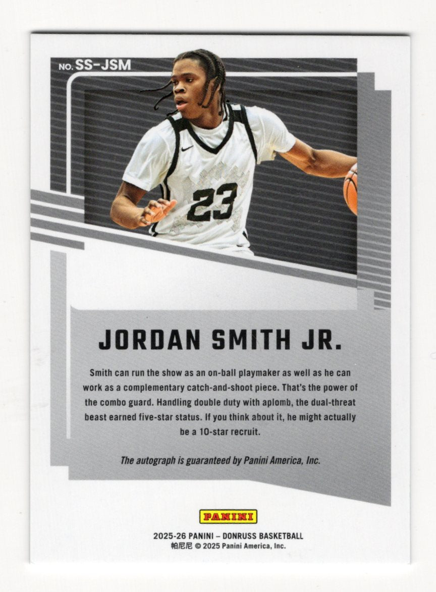 2025-26 Donruss Jordan Smith Jr Green Auto /15 Significant Signatures #SS-JSM