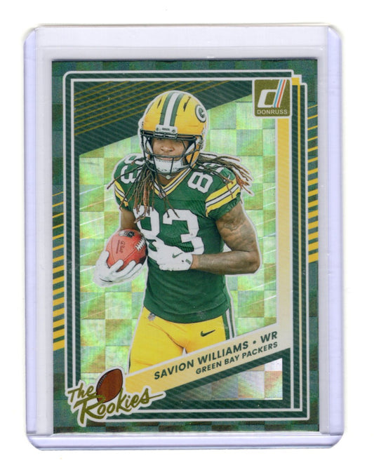 2025 Donruss Savion Williams Card The Rookies Green Bay Packers #36