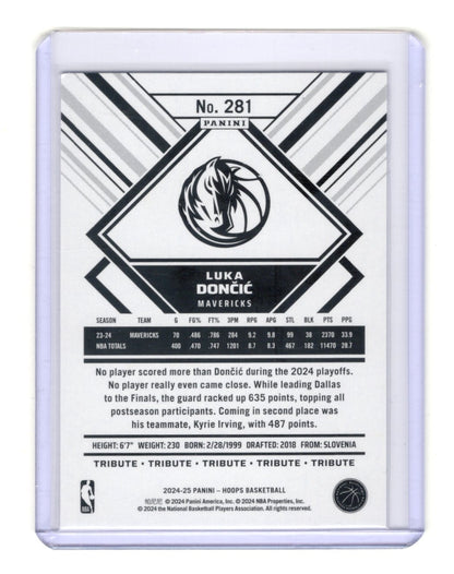 2024-25 Hoops Luka Doncic Card Dallas Mavericks #281